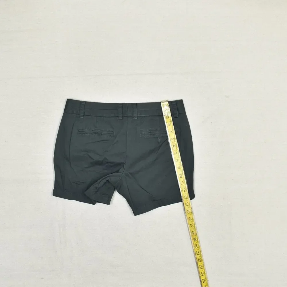 J. Crew Women's Cotton Gray Size 6 Chino Broken in Shorts Zip Solid Pockets